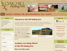 Tablet Screenshot of oakhillhealingarts.com